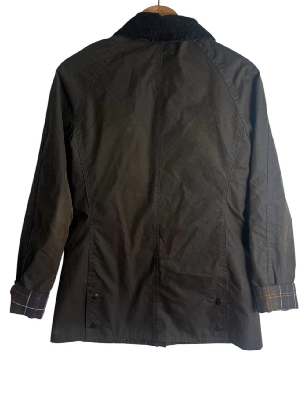 Barbour Brown Waxed Cotton Utility Jacket with Cord Collar. Like new condition - Picture 4 of 7